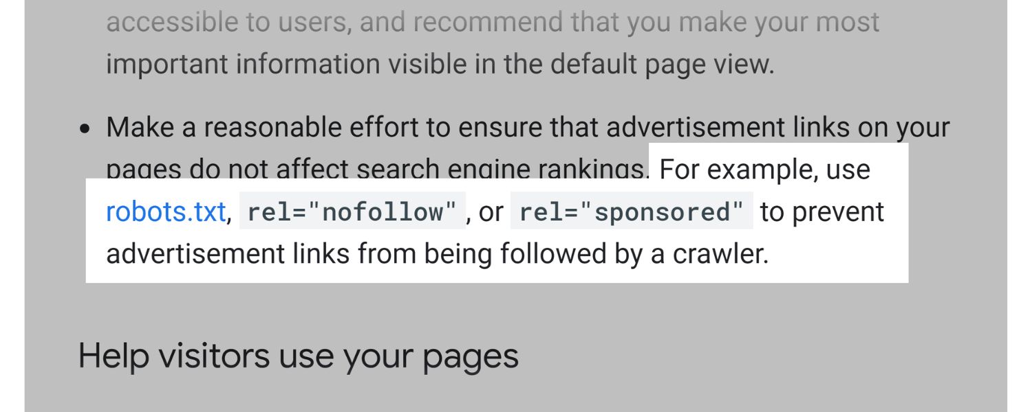 When Not to Use Nofollow Links