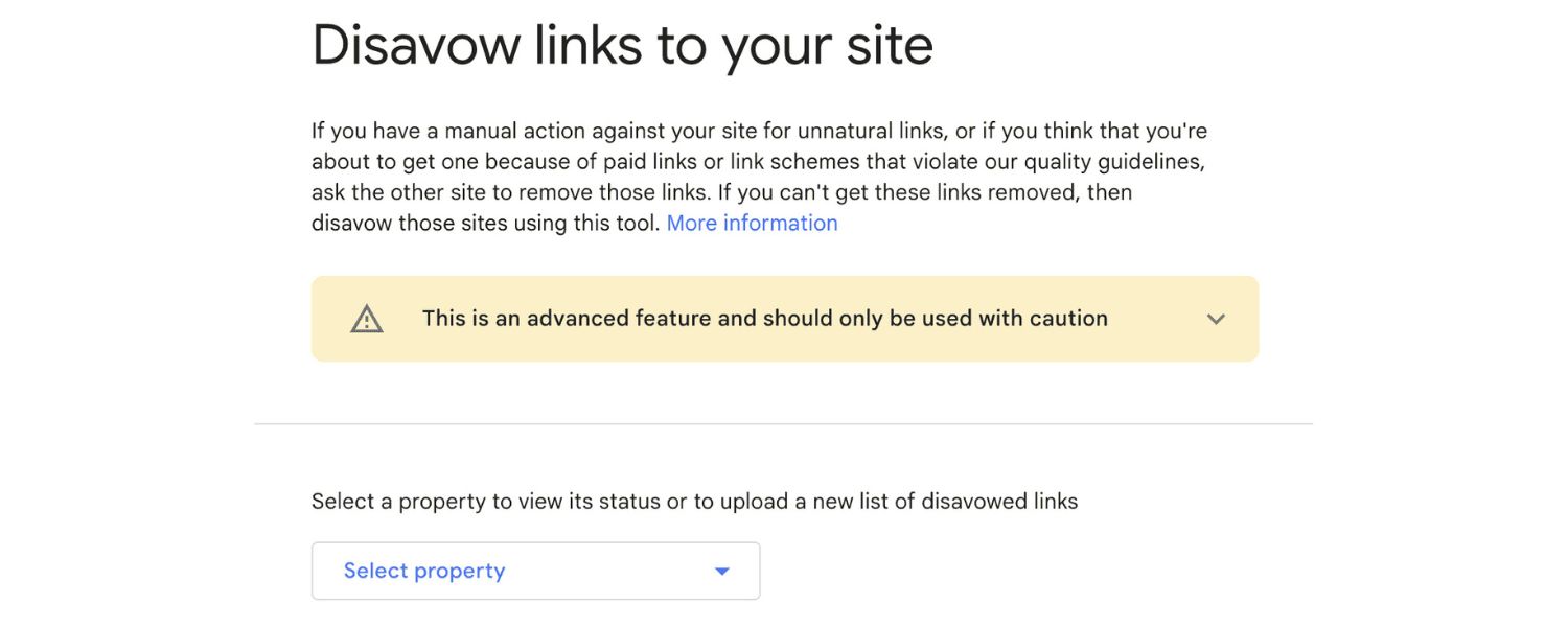 Disavow Backlinks
