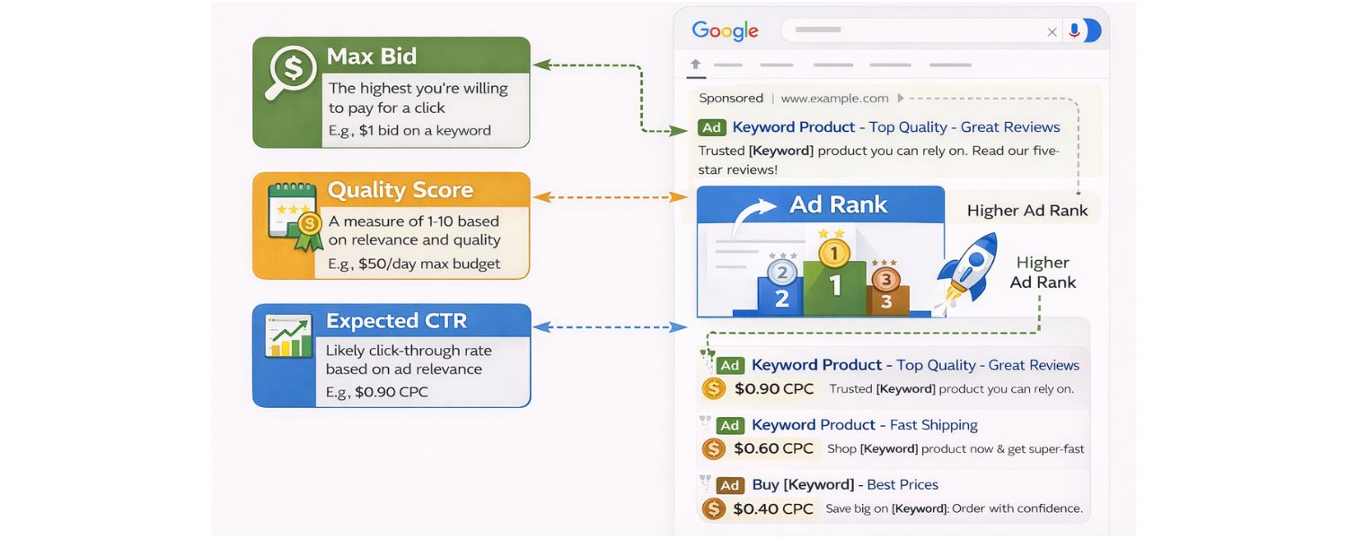 Ad Rank and why relevance changes cost and position