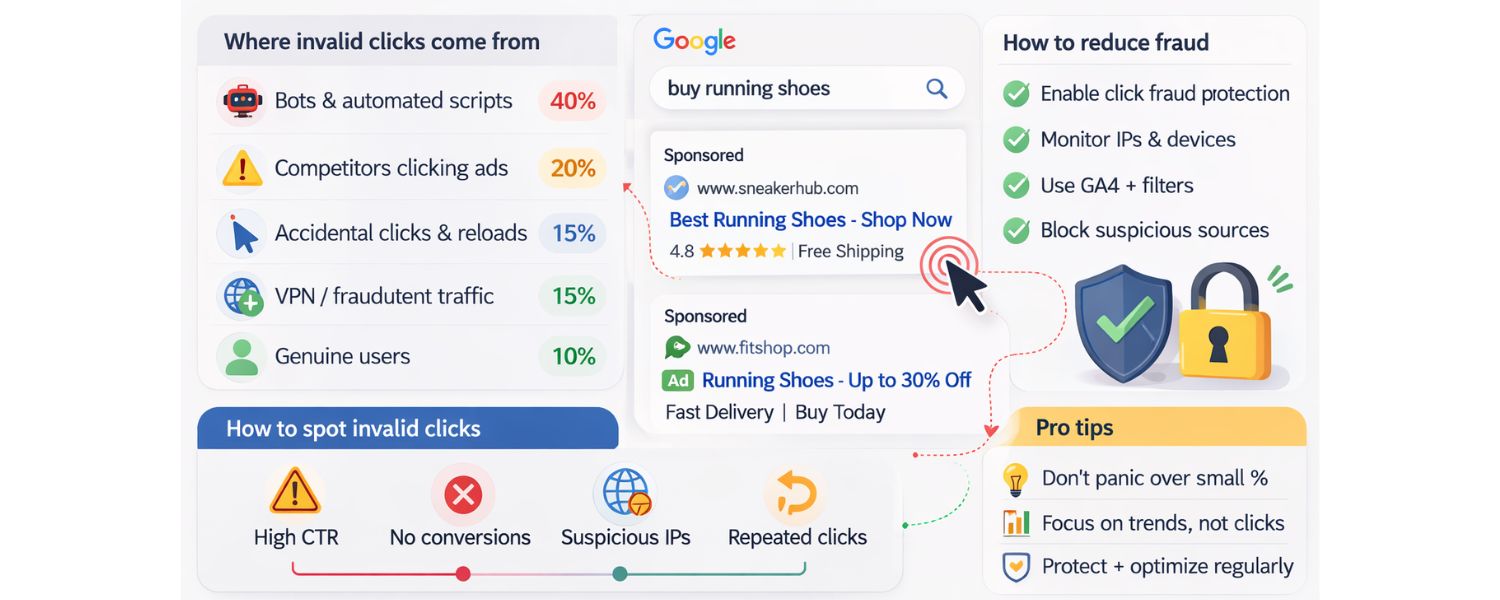 Invalid clicks and click‑fraud reality check